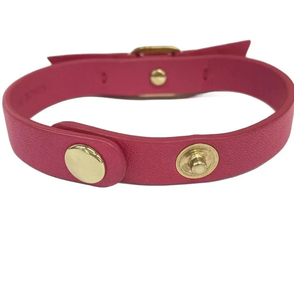 Salvatore Ferragamo - Pink Gold Leather Hardware Bracelet - Picture 2 of 4